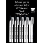 0.5 mm Iğne Uç Siyah Tükenmez Kalem 10 Adet Yeni Seri Yeni Üretim Türk Malı Pensan 2305 Siyah - Çok Renkli - diğer