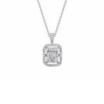 0.61 ct Pırlanta Baget Kolye