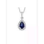 0.62 Karat Damla Safir Kolye