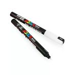 0.7 Mm Siyah Ve Beyaz Boya Marker Kalemi, İki Adet Paket