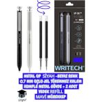 0.7 mm Uçlu Jel Tükenmez Kalem Komple Metal Gövde Set Writech - Çok Renkli - diğer