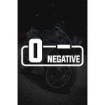 0- Negatif Kan Grubu Sticker - Oto Sticker - Araba Sticker - Motor Sticker - Cam Sticker - 11,5cm X 5cm - Beyaz
