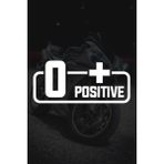 0+ Pozitif Kan Grubu Sticker - Oto Sticker - Araba Sticker - Motor Sticker - Cam Sticker - 11,5cm X 5cm - Beyaz