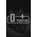 0+ Pozitif Kan Grubu Sticker - Oto Sticker - Araba Sticker - Motor Sticker - Cam Sticker - 11,5cm X 5cm - Gri
