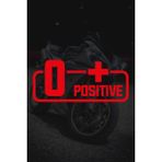 0+ Pozitif Kan Grubu Sticker - Oto Sticker - Araba Sticker - Motor Sticker - Cam Sticker - 11,5cm X 5cm - Kırmızı