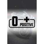0+ Pozitif Kan Grubu Sticker - Oto Sticker - Araba Sticker - Motor Sticker - Cam Sticker - 11,5cm X 5cm - Siyah