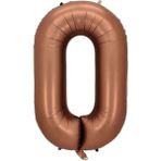 0 Rakam Karamel Folyo Balon 34 inç 76-82 cm