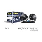 000270010302 Araç Içi Vantilatör Küçük Çift Başlı 24V 4 İnç Üniversal Niken