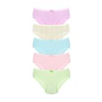 001 Kız Çocuk Mix 5'li Külot Paketi, V22- Açık Mix, 8-9 yaş