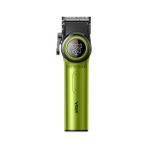 001 Profesyonel Berberler Için Karbon Çelik Bıçak Saç Kesme Makinesi 9000RPM, LED Ekran - yeşil
