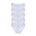 002 Kız Çocuk Taş Baskılı 5'li Külot Paketi, V15- Beyaz, 8-9 yaş