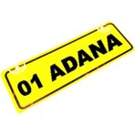 01 ADANA Yazılı Sarı Dekor Plaka Sök Tak Pratik yeni nes