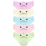 014 Kız Çocuk Mix 5'li Paket Baskılı Külot Paketi, V22- Açık Mix, 10-11 yaş