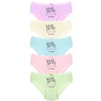 017 Kız çocuk Mix 5'li Paket Baskılı Külot, V22- Açık Mix, 2-3 yaş
