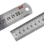 0199 Çift Taraflı Çelik Cetvel 300 mm - Ahşap