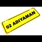 02 ADIYAMAN Yazılı Sarı Dekor Plaka Sök Tak Pratik yeni nesil