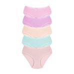 022 Kız Çocuk Basic Mix 5'li Külot Paketi, V1- Mix Colors, 8-9 yaş