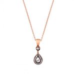 0,23 ct Pırlanta ve 0,35 ct Elmaslı Damla Kolye