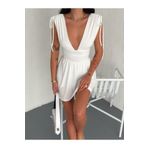 02Lady Fashion SANDY KUMAŞ ŞORTLU ELBİSE