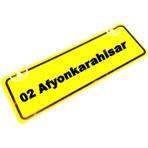 03 AFYONKARAHİSAR Yazılı Sarı Dekor Plaka Sök Tak Pratik