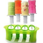 03 Ev Dıy Dondurma Kalıp Yeniden Kullanılabilir Farklı Şekil Silikon Zombiler Hint Lolly Kalıp Dondurma Çubuğu Yapmak Tepsi Büyük Popscicle (Yurt Dışından) - Ice Cream Sticks - Renkli