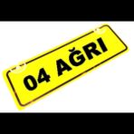 04 AGRI Yazılı Sarı Dekor Plaka Sök Tak Pratik yeni nesil