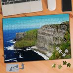 044 Mavi Deniz ve Sarp Kayalıklar 240 Parça Puzzle Yapboz Tablo