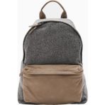 04651 / A Trıp In A Bag Herringbone Gri Vizon Deri Sırt Çantası
