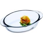 0,4lt Mini Oval Çeşme Fırın Kabı Cam Kristal 280G 2'li - Şeffaf
