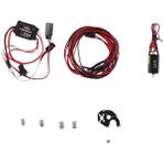 050 50T Fırçalı Motor ve 30A Esc ve 2 Beyaz 2 Kırmızı LED Işık Eksenel SCX24 1/18 1/24 1/28 1/32 Rc Araba Yükseltme Parçaları (Yurt Dışından)