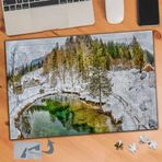 053 Karlı Uzun Çam Ağaçları Doğa 240 Parça Puzzle Yapboz Tablo