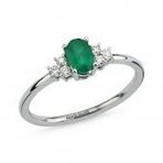 0,59 ct Pırlanta Emerald G-SI Beyaz Altın Yüzük