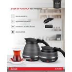 0,5l 750W Katlanabilir Mini Seyahat Su Isıtıcı, Paslanmaz Çelik Tabakalı, Hafif ve Pratik - Altın - Gri