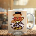 069 Teddy Bear Kırmızı Yanaklı Ayı Baskılı Kupa Bardak
