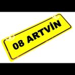 08 ARTVİN Yazılı Sarı Dekor Plaka Sök Tak Pratik yeni nesil