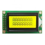 0802a 8x2 Karakter Lcd Modül Yeşil Display Ekran Yeşil Backlight 2 Satır 8 Karakter