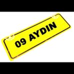 09 AYDIN Yazılı Sarı Dekor Plaka Sök Tak Pratik yeni nesil