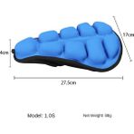 1.0 Mavi S Stili Bisiklet Sele 3D Yumuşak Bisiklet Koltuk Kılıfı Mtb Dağ Bisikleti Kalınlaştırılmış Şişirilebilir Hava Pedalı Bisiklet Yolculuk Nefes Alabilen Yastık 3 Renk (Yurt Dışından) - Beyaz