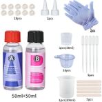 1: 1 Kristal Berraklığında Epoksi Reçine Kiti Yüksek Parlak Kacıklar Sanat Reçine Malzemeleri Kaplama ve Döküm Zanaat Diy Mücevher Yapımı Renk: Reçine Set 1 (Yurt Dışından) - Çocuk Kutu Oyunları
