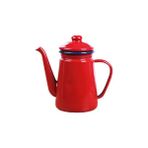 1.1l Emaye Çay Su Isıtıcısı Retro Tarzı Gıda Sınıfı Çay Potu Çay Kahve Indüksiyonu Ocak Gaz Sobası Evrensel Ev Kettle | Su Isıtıcılar - Kırmızı