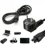 1.2 Metre Laptop Notebook Adaptör Tv Monitör Yazıcı Uyumlu C5 Yonca Güç Kablosu 250V