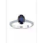 1.24 Karat Oval Safir Pırlanta Yüzük
