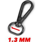 1.3 cm - Çanta Tokası Metal Paris Siyah - 10 Adet - Metal Aksesuar