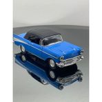 1.36 Ölçek Chevrolet Bel Air 1957 Klasik Metal Oyuncak Araba - Mavi