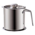 1.3l Siyah Kavrama 1.2l Paslanmaz Çelik Yağ Süzgeç Pot Konteyner Sürahi Saklama Kutusu Filtre ile Pişirme Yağı Pot Mutfak Ev Aletleri Için (Yurt Dışından) - Spice - Renkli