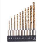 1-4'' Bits Saplı Hss Matkap Uçu Seti 10'Lu