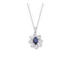 1.48 Karat Pırlanta Safir Kolye