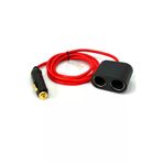 1.5 Metre Çakmak Uzatma Kablosu 2li 12V/24V Çakmak Çoklayıcı 2 Port Oto Çakmak Çoğaltıcı Kablo 2 Li