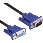 1.5 Metre VGA Uzatma Kablosu 15 Pin Dişi Erkek - Mavi - 1,5 m