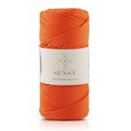 1.5 Mm - 100 gr Polyester Makrome Ipi 150 M Polyester Makrome Ip Supla Ip Ve Çanta Ipliği (Portakal)